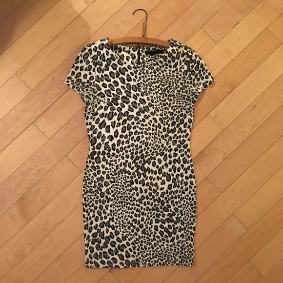 Forever 21 cheetah body-con dress, size L - Picture 1 of 8